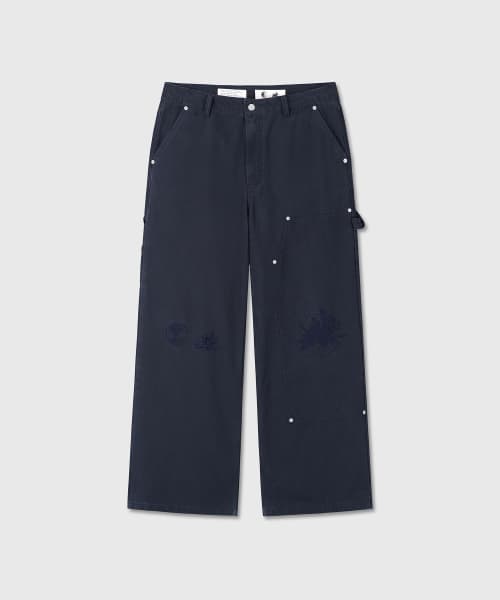 HALF DOUBLE KNEE OXFORD PANTS (NAVY)