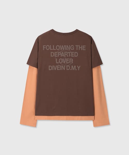 GRAPHIC LAYERED LONG SLEEVE (BROWN / ORANGE)